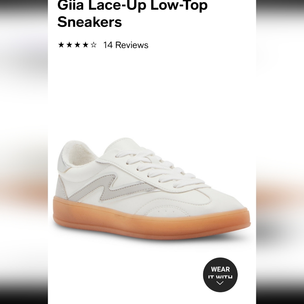 Low top sneakers worn a few times. Too big for me, fit like an 8